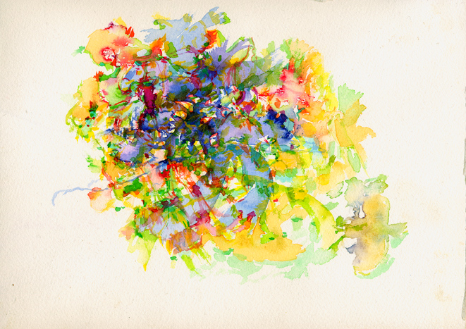 Kirsten Kötter: 2007, im Atelier als Geschenk, Aquarell, 17 × 24 cm Kirsten Kötter: 2007, im Atelier als Geschenk, Aquarell, 17 × 24 cm