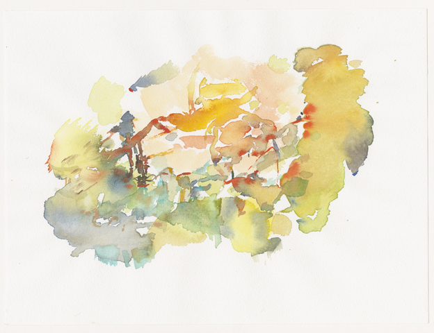 Kirsten Kötter: Der Ort Cassis aus der Erinnerung, 05.10.2013, 21.00, Aquarell, 24 × 32 cm