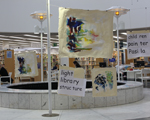 Interventio Pasilassa, Site-specific Painting Helsinki, library Pasila, Pasilan kirjastossa, Helsinki, 26th - 27th of May 2015, Kirsten Kötter
