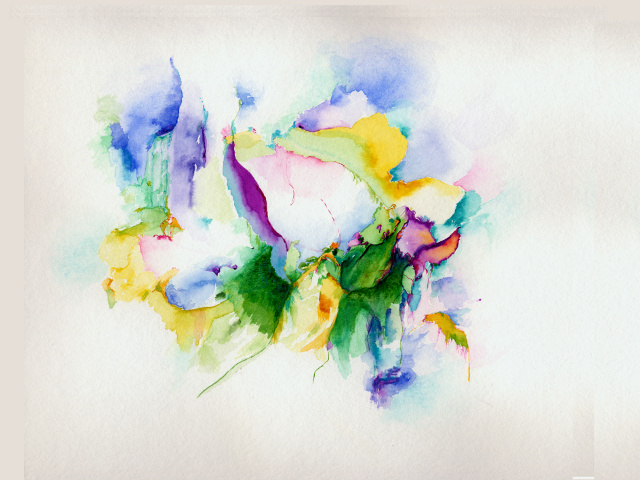 Kirsten Kötter: Painting Site Specific, Malerei vor Ort, Most na Soci, Sommer 2004,  Aquarell, 17 × 24 cm