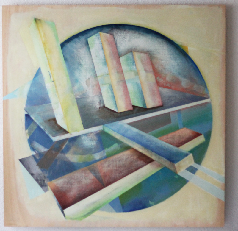 palimpsest-El2_2008_2862, oil, acrylic, wood, palimpsest (overpainting), 100 × 100 cm (Kirsten Kötter)