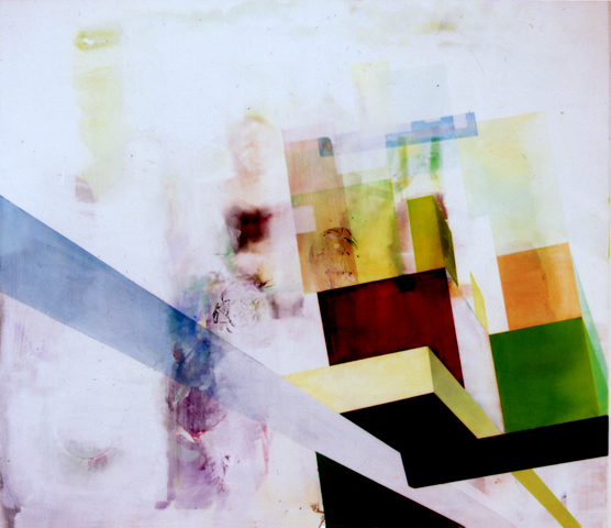 untitled / ohne Titel (Nordweststadt), palimpsest (overpainting / Übermalung), 2007 / 2010, oil, acrylic, canvas, 120 × 140 cm (Kirsten Kötter)