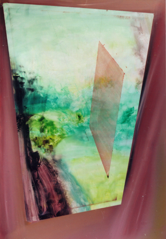 untitled (Mirror), 2007 / 2010, oil, acrylic, canvas, palimpsest (overpainting),
  150 × 100 cm (Kirsten Kötter) / ohne Titel (Spiegel), Palimpsest (Übermalung)