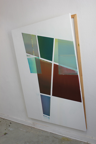 Le voyage à Tunis n a jamais eu lieu, 2011, oil, canvas, 180 × 130 cm (Kirsten Kötter) /
The Journey to Tunisia never took place / Die Tunisreise hat nie stattgefunden