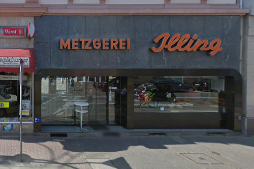 Frankfurt a. M., Grüneburgweg 47, 2009, Metzgerei Illing, Quelle: Google Streetview