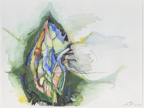 1993-08-06_irl_4-4-8_sligo-madonna, Sligo (Madonna), summer 1993, watercolour, 24 x 32 cm (Kirsten Kötter)