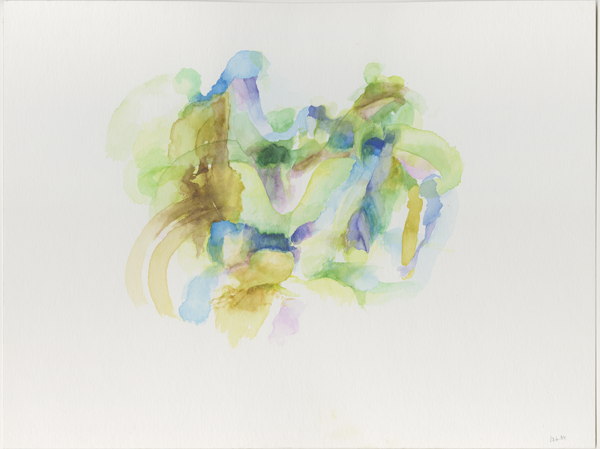 Kirsten Kötter: Site-specific research Rothschildpark, Frankfurt am Main, 28.06.2004, watercolour 30 x 40 cm