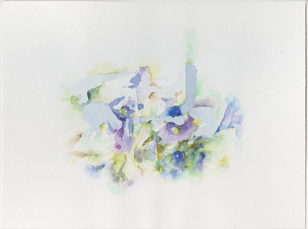 Kirsten Kötter: Site-specific research Buga-Gelände, Frankfurt am Main, 01.07.2004, watercolour 30 x 40 cm