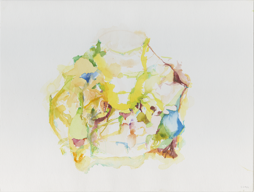 Kirsten Kötter: Site-specific research Nordpark Frankfurt am Main, 05.07.2004, watercolour 30 x 40 cm