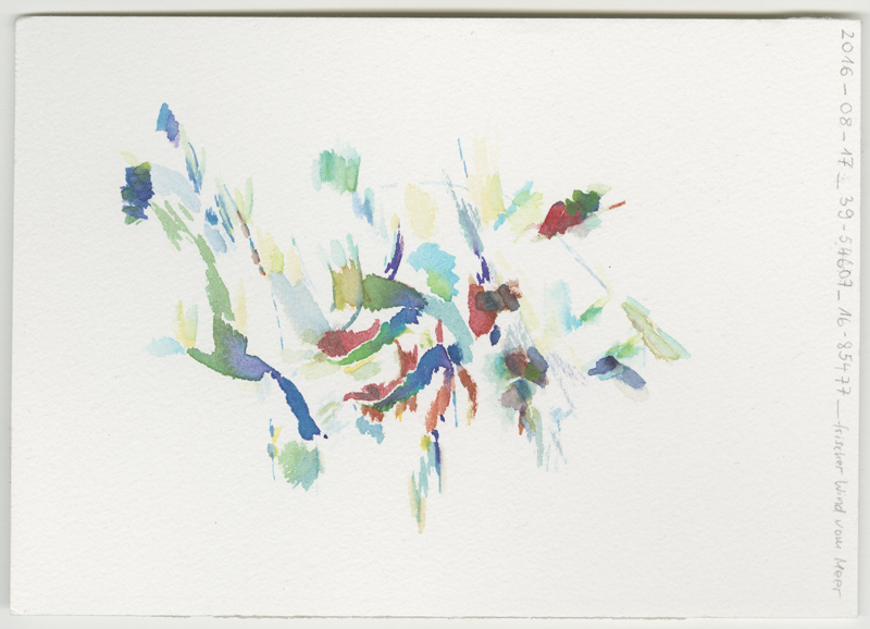 2016-08-17_39-54607_16-85477_wind-meer, Wind, Ocean, Balcony near the Ocean, Pietrapaola (Italy, Calabria), water colour, 12 × 17 cm (Kirsten Kötter)