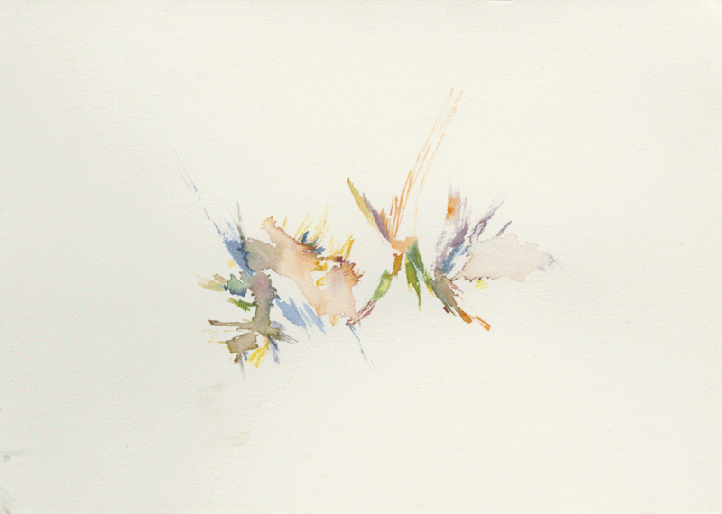 2021-10-24_fischteich_11, watercolour, 17 × 24 cm, digital montage (Kirsten Kötter)