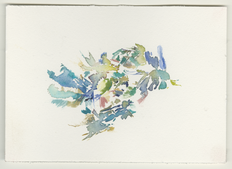 2022-02-22_fischteich, watercolour, 12 × 17 cm (Kirsten Kötter)