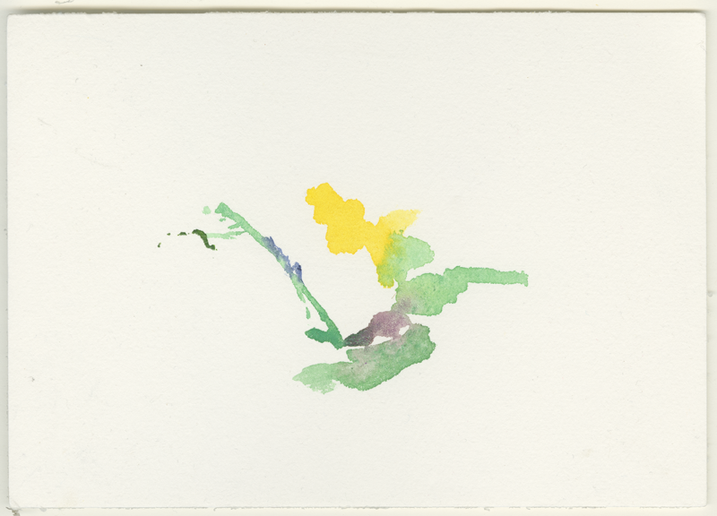 2023-11-17_the-gong-sax-melange_teil1-4, watercolour, 12 × 17 cm (Kirsten Kötter)