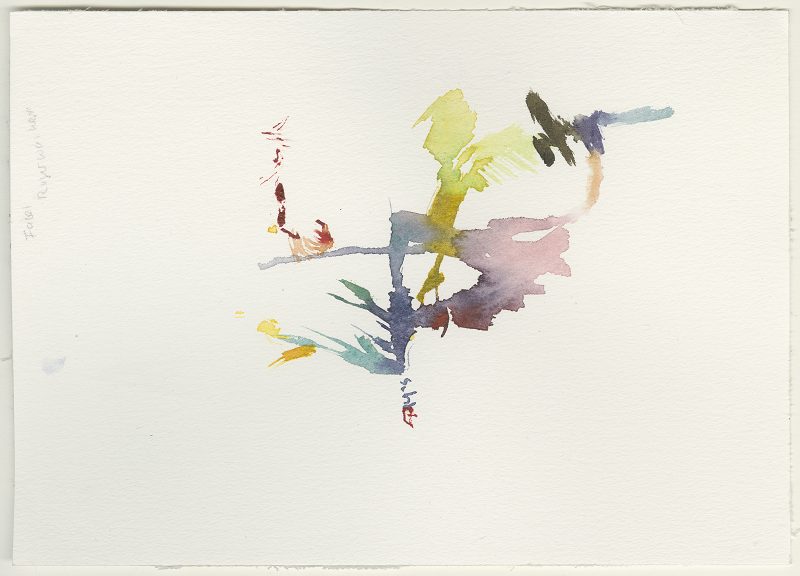 2024-04-18_day-and-taxi_17-24_2, watercolour, 17 × 24 cm (Kirsten Kötter)