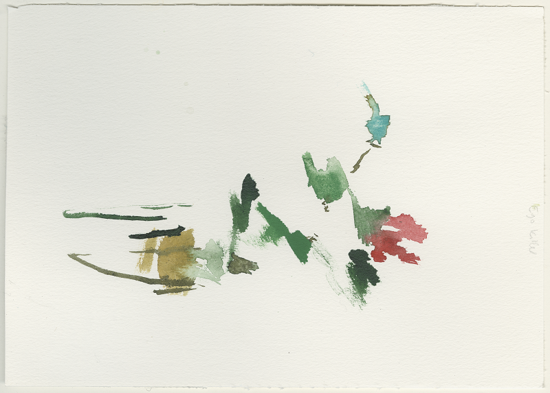 2024-04-18_day-and-taxi_17-24_3, watercolour, 17 × 24 cm (Kirsten Kötter)